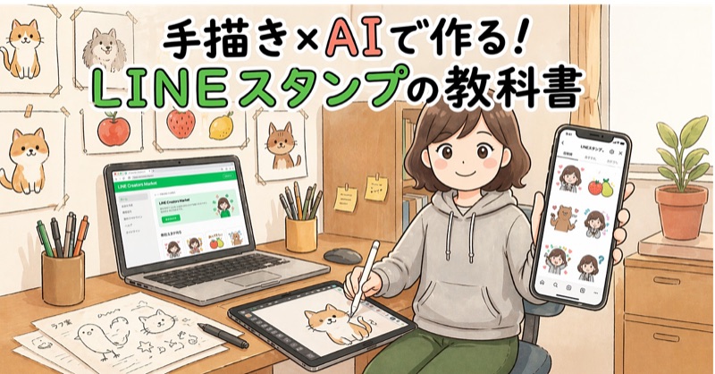 【470部突破】手描き×AIで作る！LINEスタンプの教科書