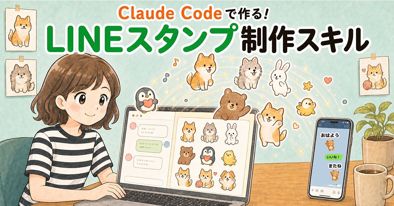 【150部突破】LINEスタンプ制作→申請までサポート！Claude Codeで使える「LINEスタンプ制作スキル」